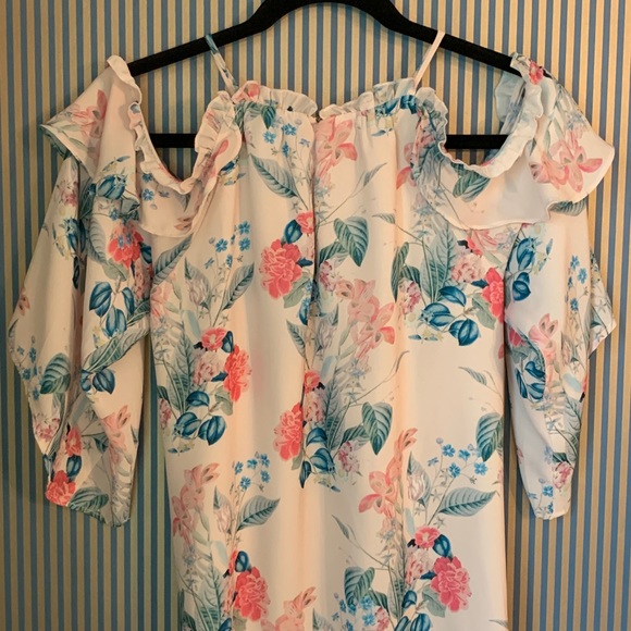 NWT Parker cold shoulder floral blouse size XS - Picture 4 of 6